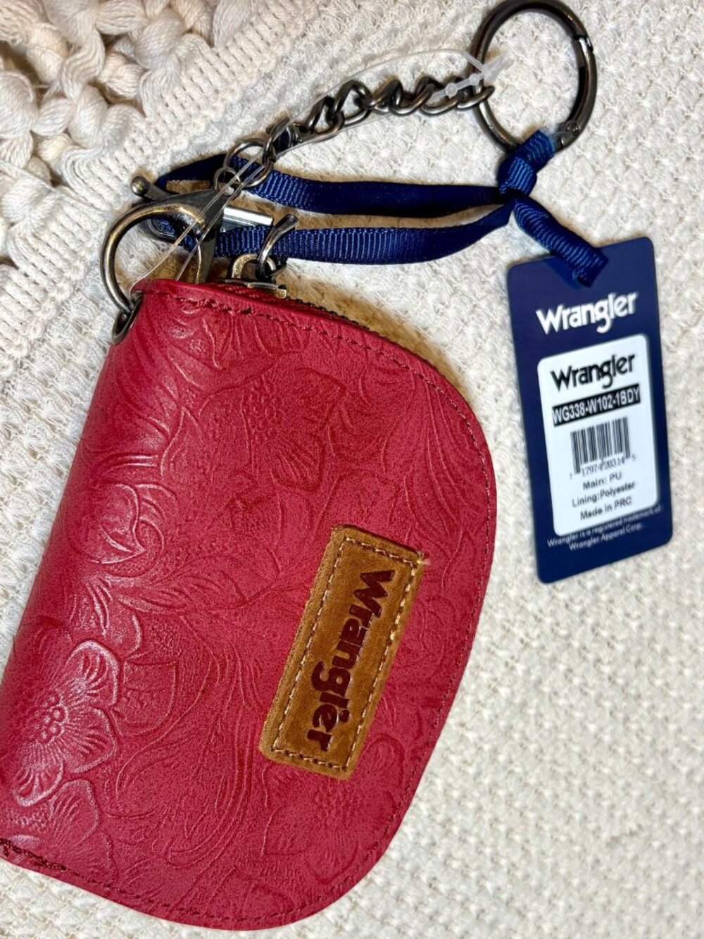 Wrangler Embossed Floral Card Holder